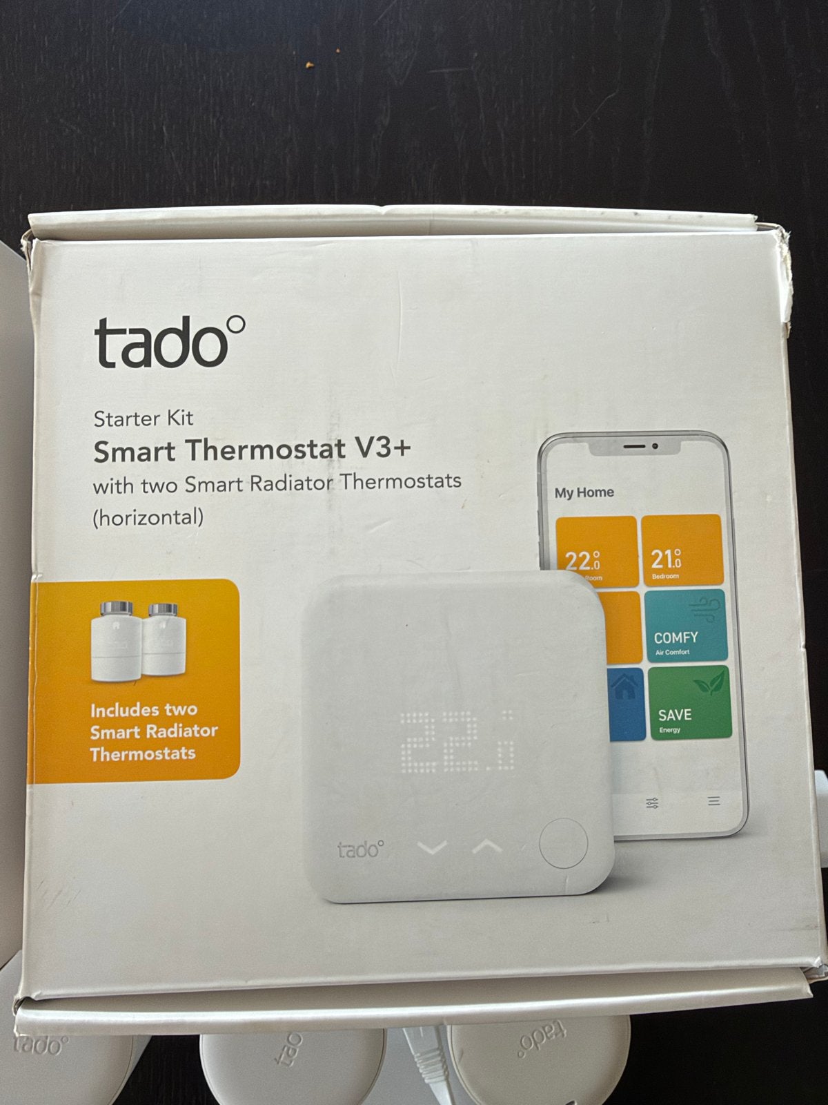 Tado Smart Thermostat V3+ Starter Kit + 2 Radiator thermosta, Ophalen of Verzenden, Slimme thermostaat, Zo goed als nieuw