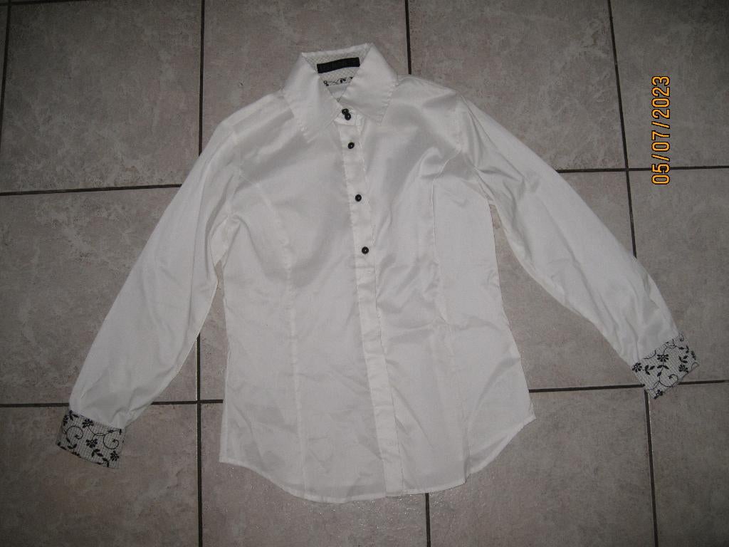 Les Bleus offwhite blouse maat 38, Kleding | Dames, Maat 38/40 (M), Wit, Ophalen of Verzenden, Gedragen