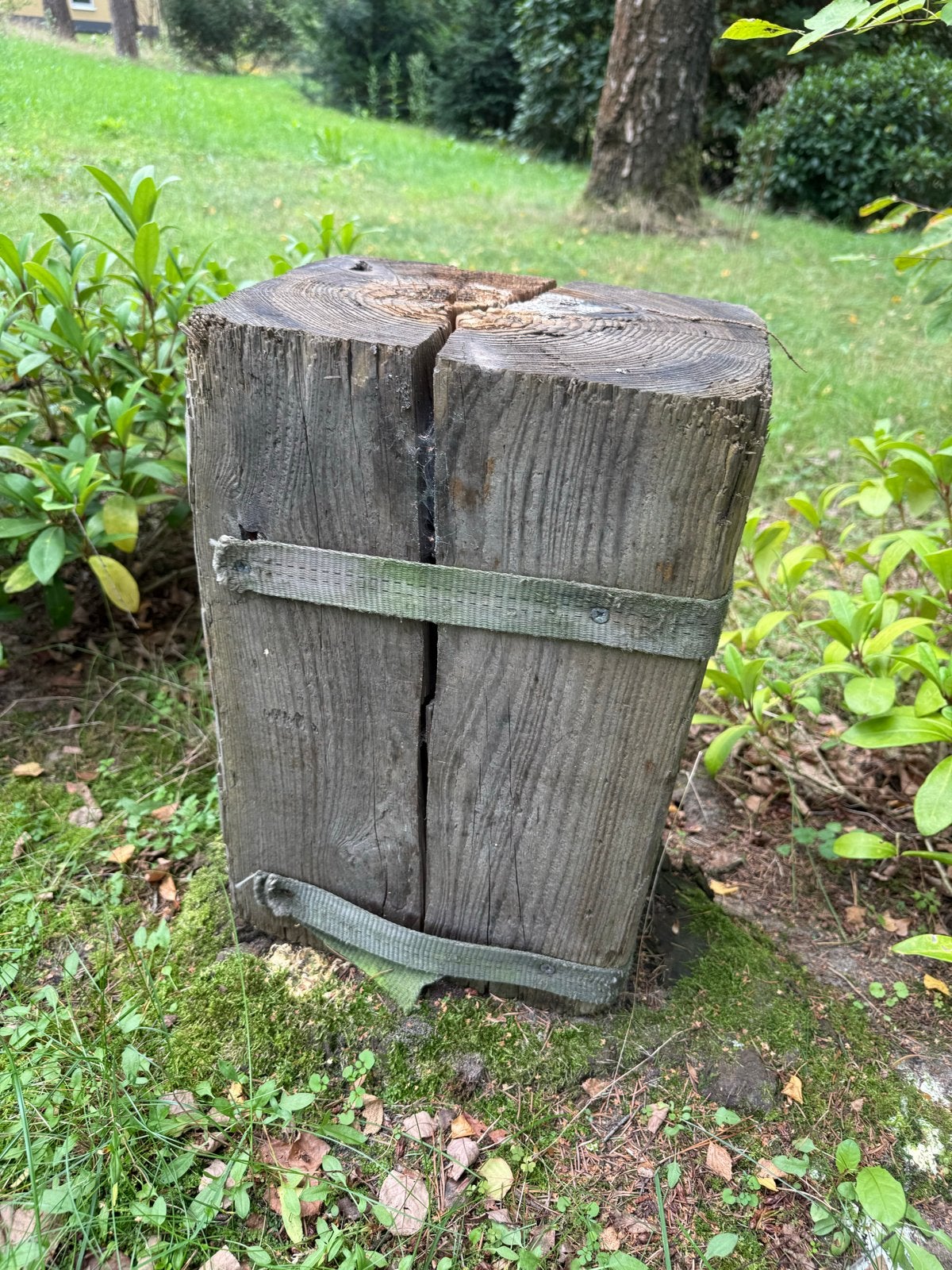 Decoratieve houten balk voor pot of plant, Hout, Gebruikt, Ophalen of Verzenden, Landelijk