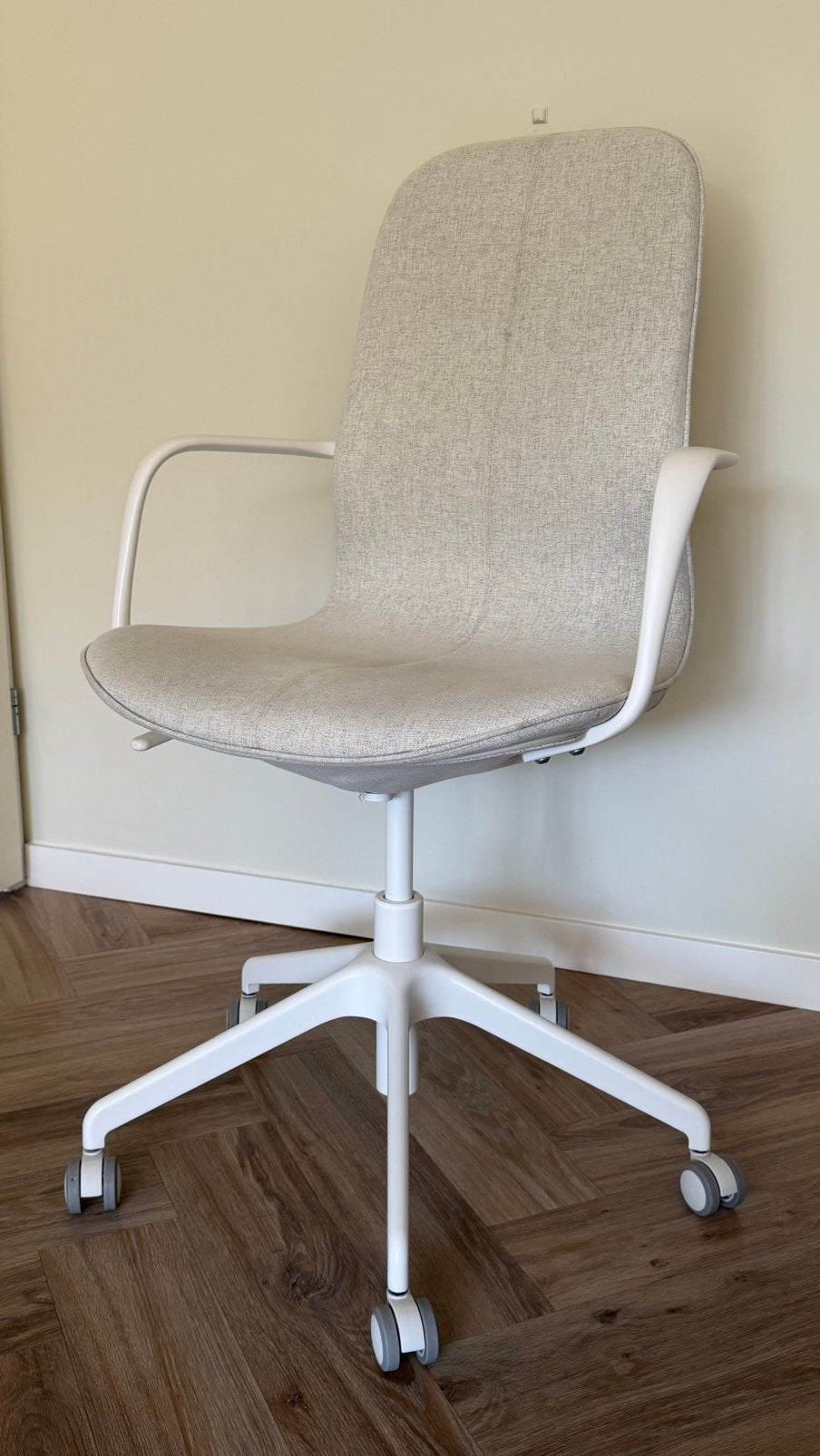 IKEA bureaustoel – wit/beige – zo goed als nieuw, Ophalen of Verzenden, Zo goed als nieuw, Wit
