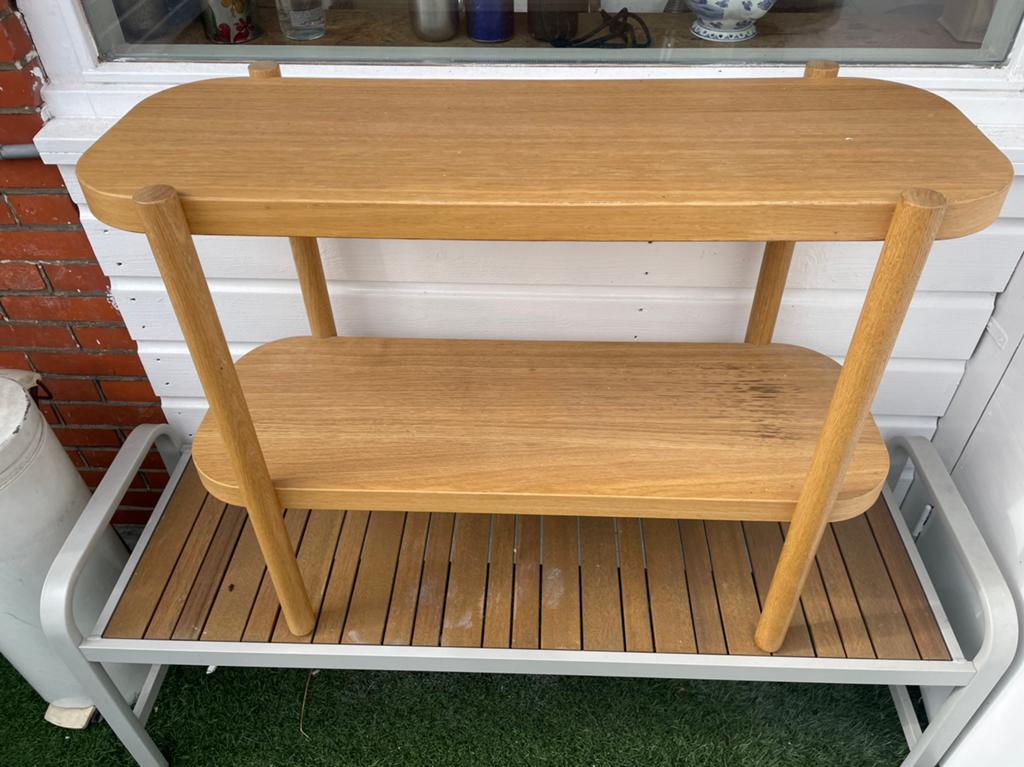 Meuble console 2 niveaus, Ophalen of Verzenden, Rechthoekig, Minder dan 55 cm, 60 cm of meer