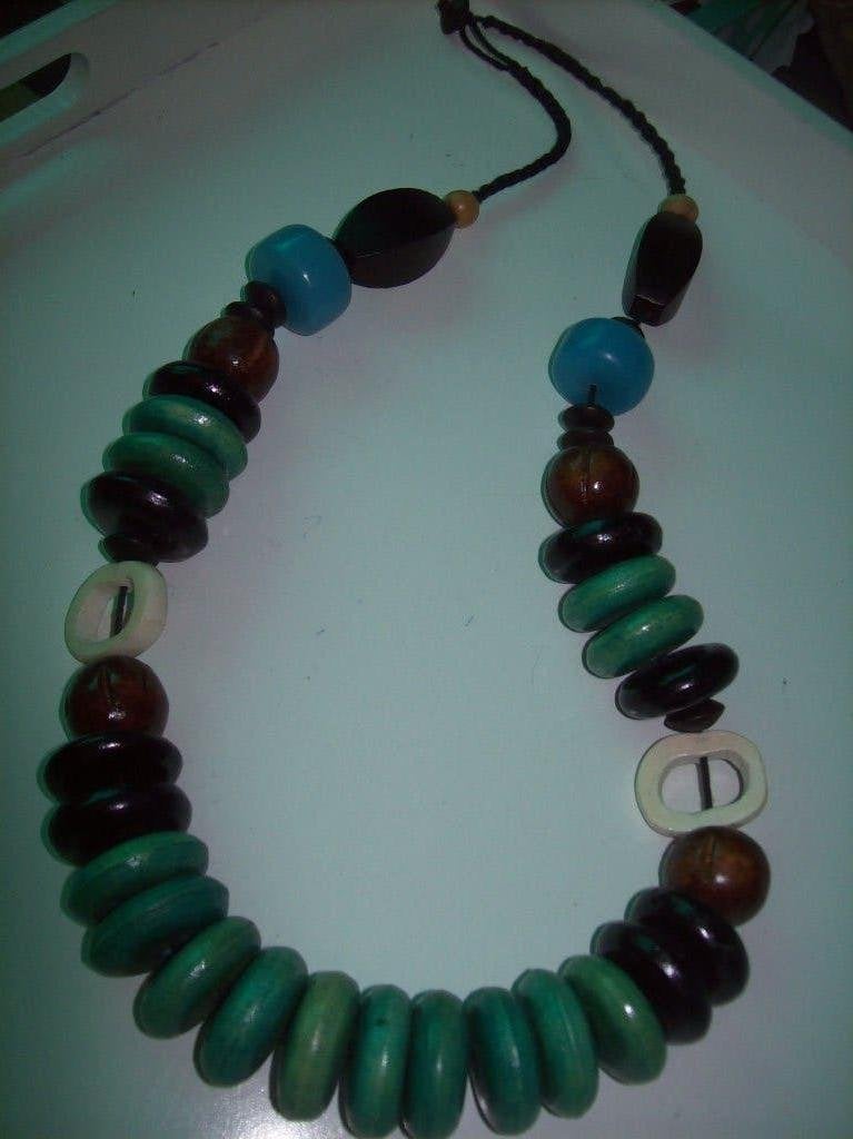 Ketting Groen Meer kleur Fraai Kralen Stenen Mooi model, Sieraden, Tassen en Uiterlijk, Kettingen, Verzenden, Nieuw, Steen of Mineraal