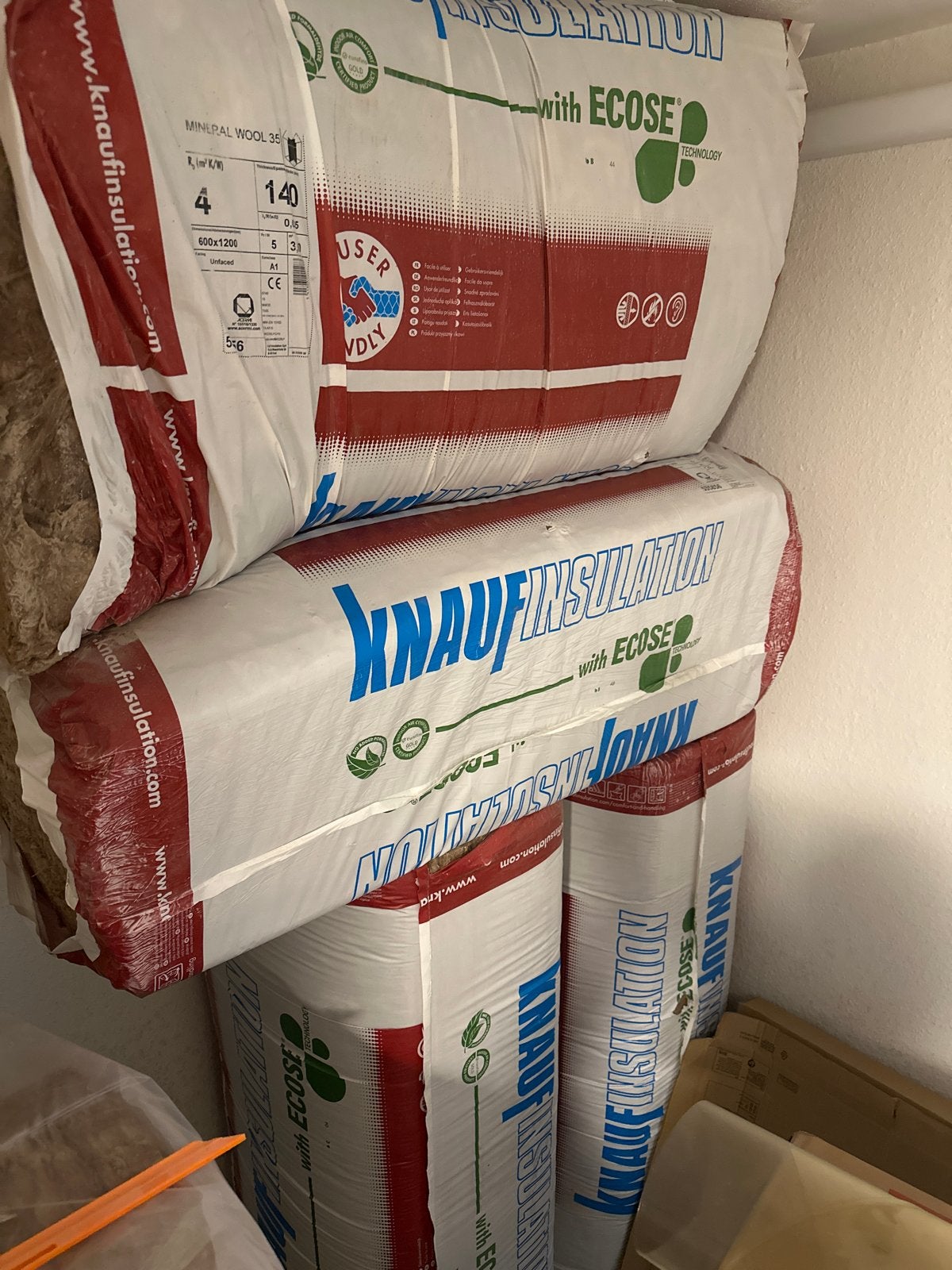 Knauf MW35 60x120 cm (14 cm dik), Doe-het-zelf en Verbouw, Isolatie en Afdichting, 12 cm of meer, Nieuw, 15 m² of meer, Glaswol