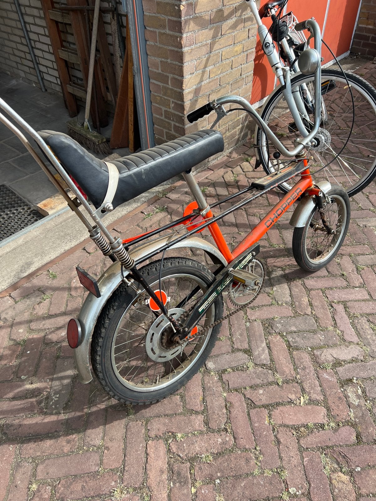 Vintage Raleigh Chopper fiets - Oranje met lang zadel, Fietsen en Brommers, Minder dan 49 cm, Ophalen of Verzenden, Gebruikt, Overige merken