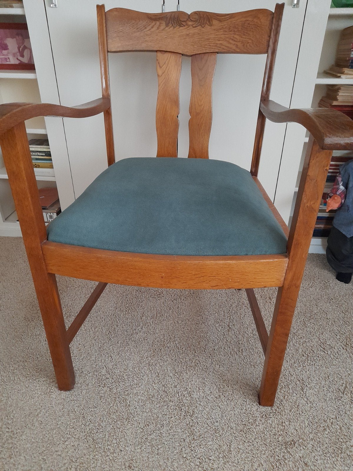 antieke armstoel, Ophalen