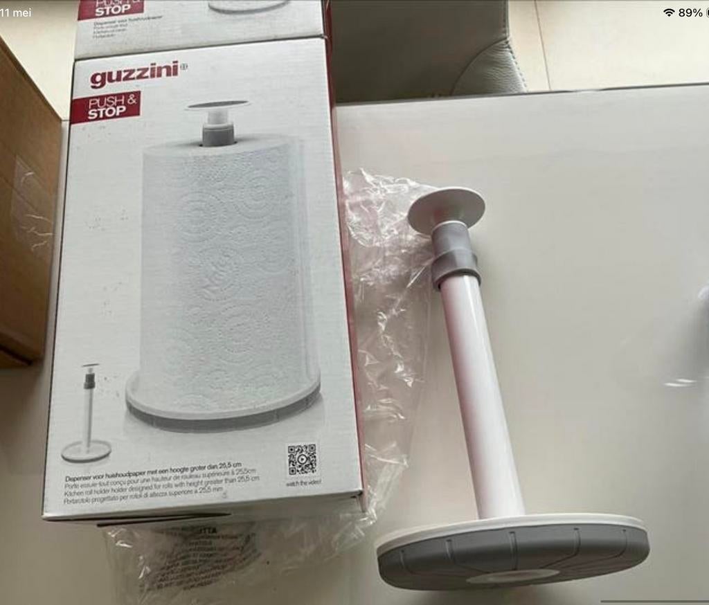 Guzzini Push & Stop Keukenrolhouder – Nieuw in Verpakking!, Huis en Inrichting, Keuken | Tupperware, Ophalen of Verzenden, Zo goed als nieuw