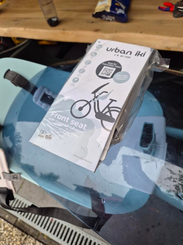 Urban Iki voorzitje met kleine gebruikerssporen, Fietsen en Brommers, Fietsaccessoires | Fietsstoeltjes, Ophalen, Urban Iki, Gebruikt