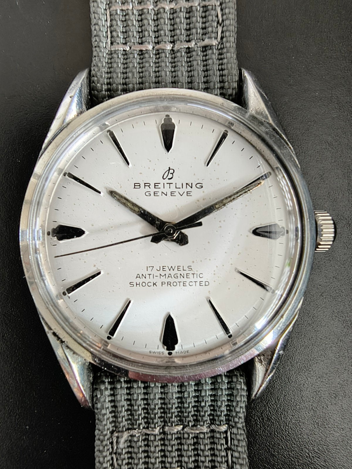 Breitling cal. 2916, jaren '50., Ophalen of Verzenden, Staal, Breitling