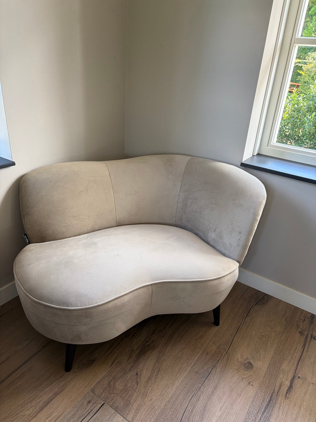 Woood fauteuil stone nieuw! Taupe, 75 tot 100 cm, Ophalen of Verzenden, Zo goed als nieuw, Overige materialen