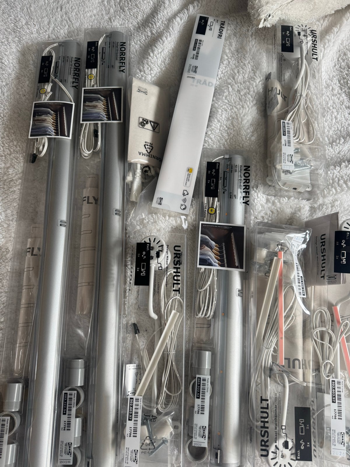 IKEA URSULT/NORRFLY LED verlichting voor Paxkasten, Huis en Inrichting, Lampen | Overige, Wit, Nieuw, IKEA, Modern
