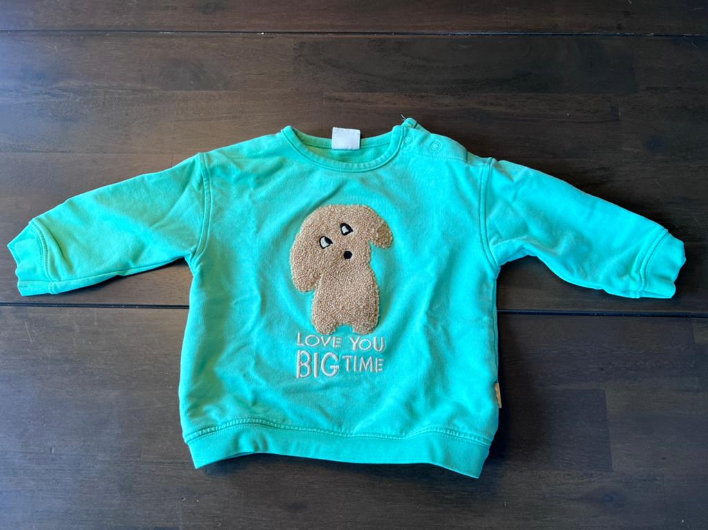 Babytrui, maat 62-68, groen, voor meisje of jongen. Keurig., Kinderen en Baby's, Babykleding | Maat 62, Ophalen of Verzenden, Zo goed als nieuw