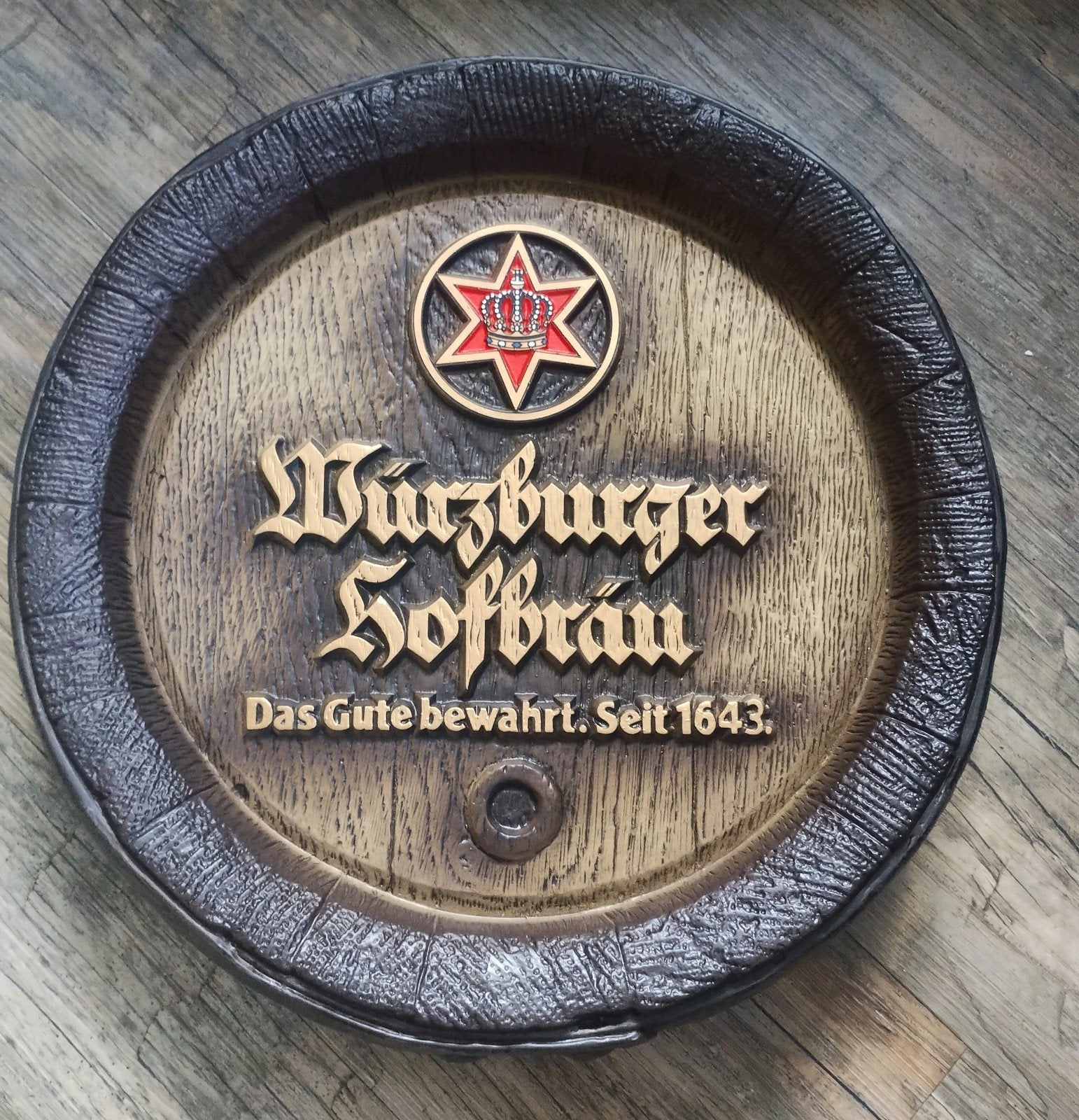Würzburger Hofbräu bier reclamebord, Verzamelen, Biermerken, Ophalen of Verzenden, Nieuw, Reclamebord, Plaat of Schild, Overige merken