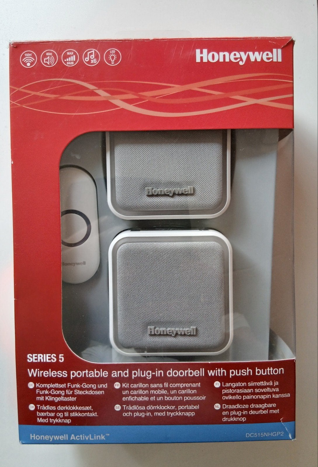 Honeywell ActivLink Draadloze Deurbel met Drukknop, Verzenden, Nieuw, Draadloos