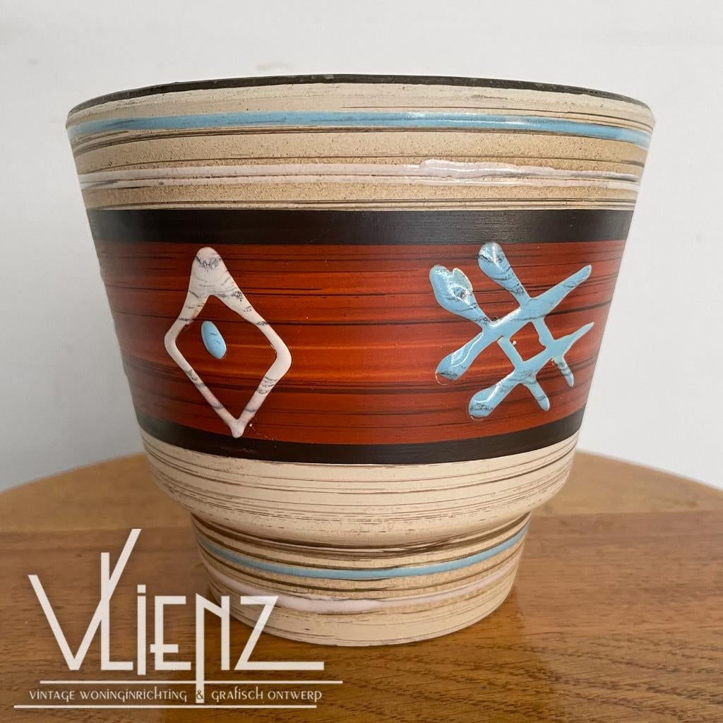 vintage, midcentury, bloempot, retro plantenpot, Verzamelen, Retro, Huis en Inrichting, Ophalen of Verzenden