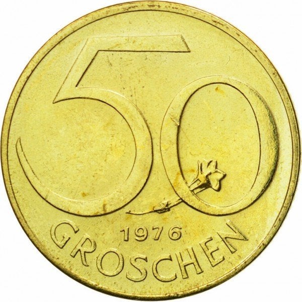 Oostenrijk, 50 groschen uit 1976, Ophalen of Verzenden, Oostenrijk, Losse munt