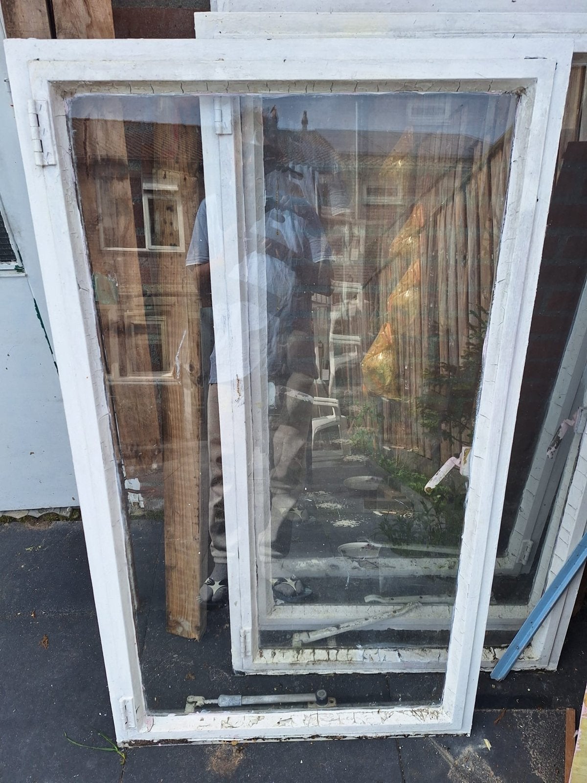 Gebruikt gevelraam met enkel glas, Ophalen, Gevelraam of Ruit, Gebruikt, Minder dan 80 cm
