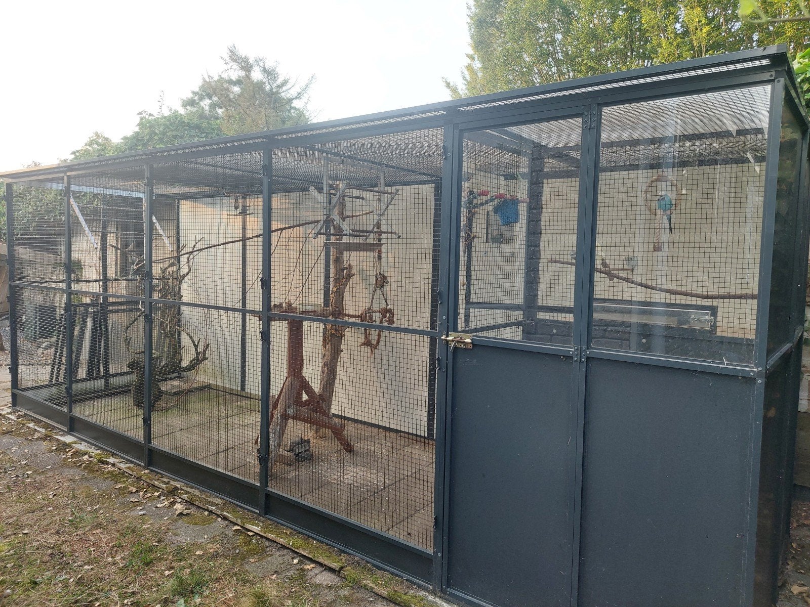 Mooie aluminium voliere L 5.10 x H 1.85 x D 1.45, Dieren en Toebehoren, Vogels | Hokken en Kooien, Ophalen of Verzenden, Gebruikt