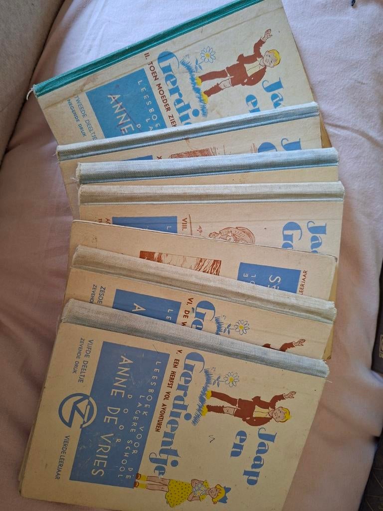 Oude schoolleesboekjes Jaap en Gerdientje - Anne de Vries, Verzenden, Gelezen, Anne de Vries, Fictie algemeen