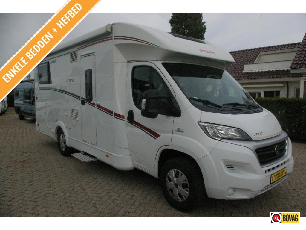 Dethleffs Trend T 7057 EB Enkele bedden, Hefbed., Caravans en Kamperen, Campers, Ringverwarming, Fiat, Luifel, Koelkast