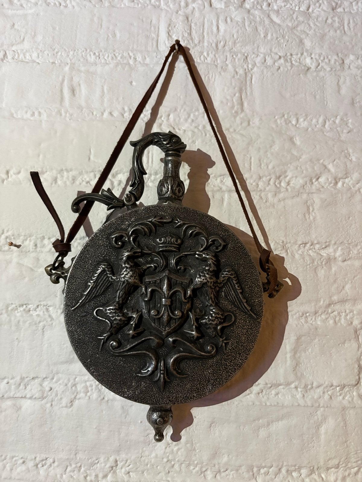 Antieke Kruitkruik met Wapen - Wanddecoratie, Ophalen