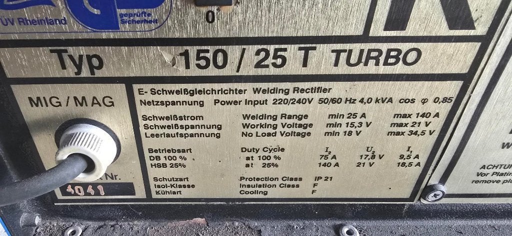Elektra Beckum MIG/MAG Lasapparaat 150/25 T Turbo, Ophalen, Gebruikt, 150 tot 250 ampère, Co2