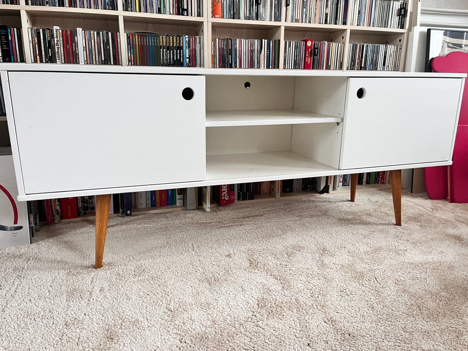Tv meubel wit, Huis en Inrichting, Ophalen, 100 tot 150 cm, Zo goed als nieuw, Minder dan 100 cm