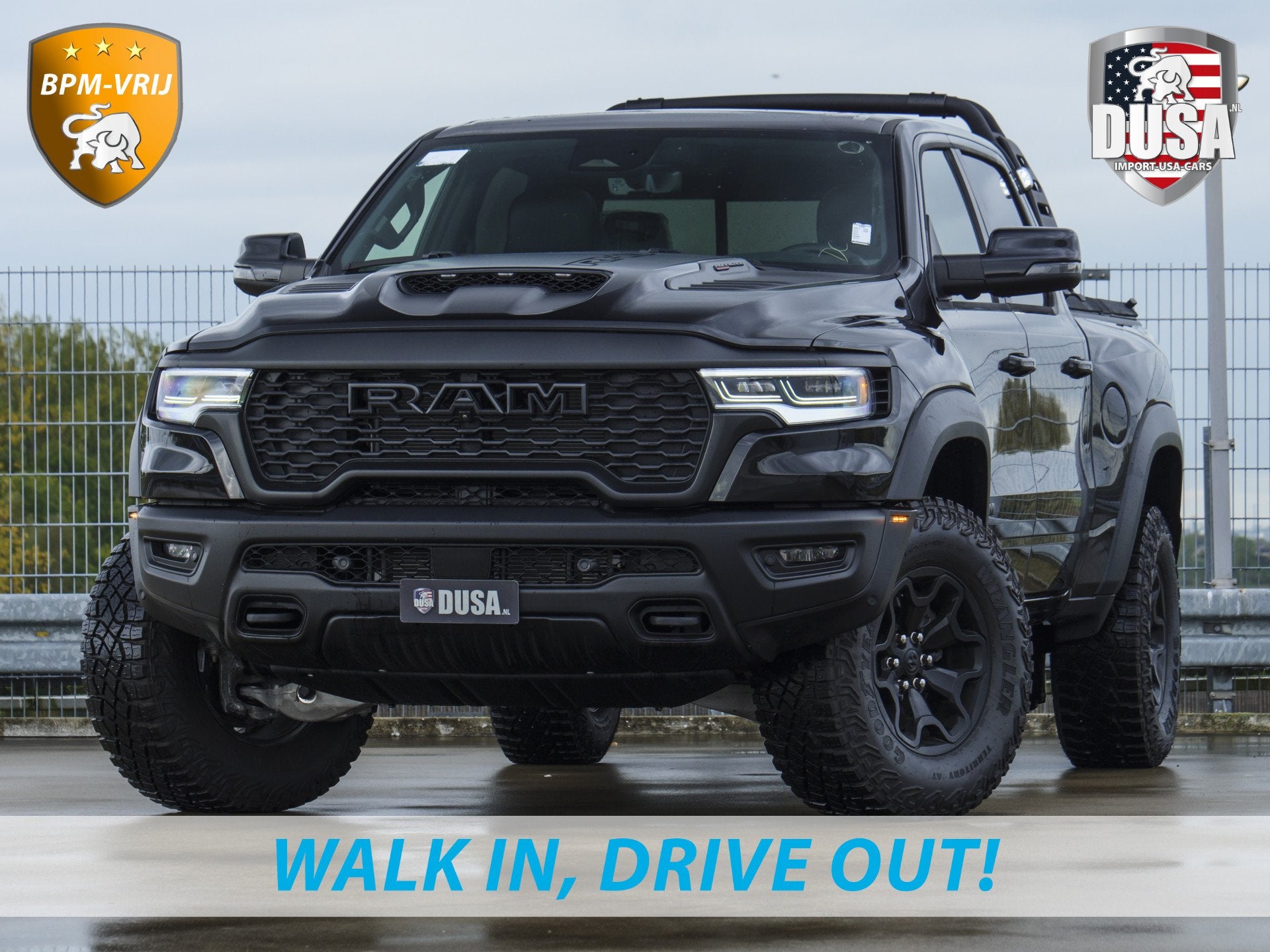 Dodge Ram | RHO | 3.0L Twin-Turbo I6 | 4x4 | Crew Cab | Blac, Auto's, Automaat, 2880 kg, Zwart, Leder