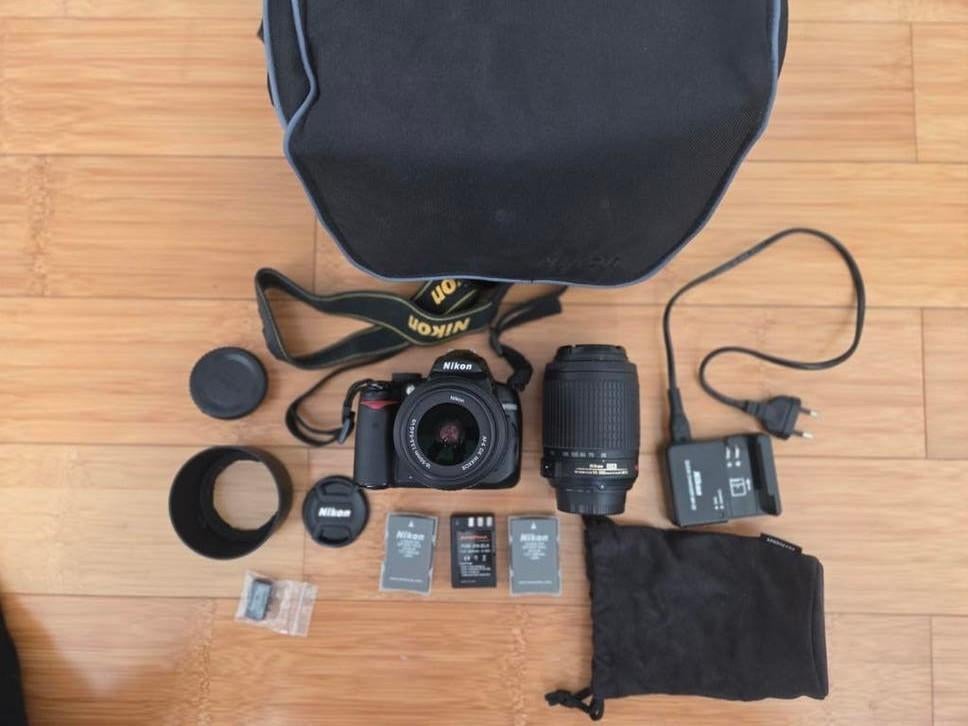 Nikon D5000 Spiegelreflexcamera met 2 lenzen en accessoires, Gebruikt, Spiegelreflex, Ophalen of Verzenden, Nikon