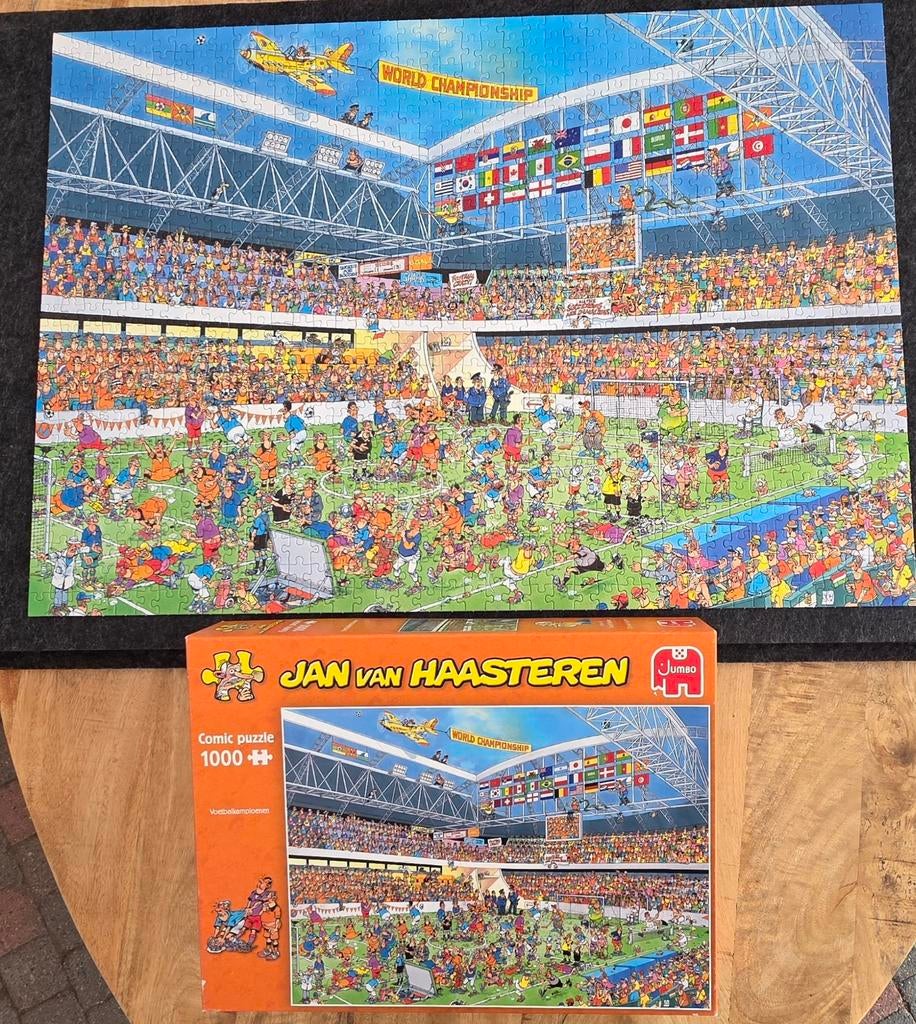 Jan van Haasteren Voetbalkampioenen Puzzel 1000 stukjes, Ophalen of Verzenden, 500 t/m 1500 stukjes, Zo goed als nieuw, Legpuzzel
