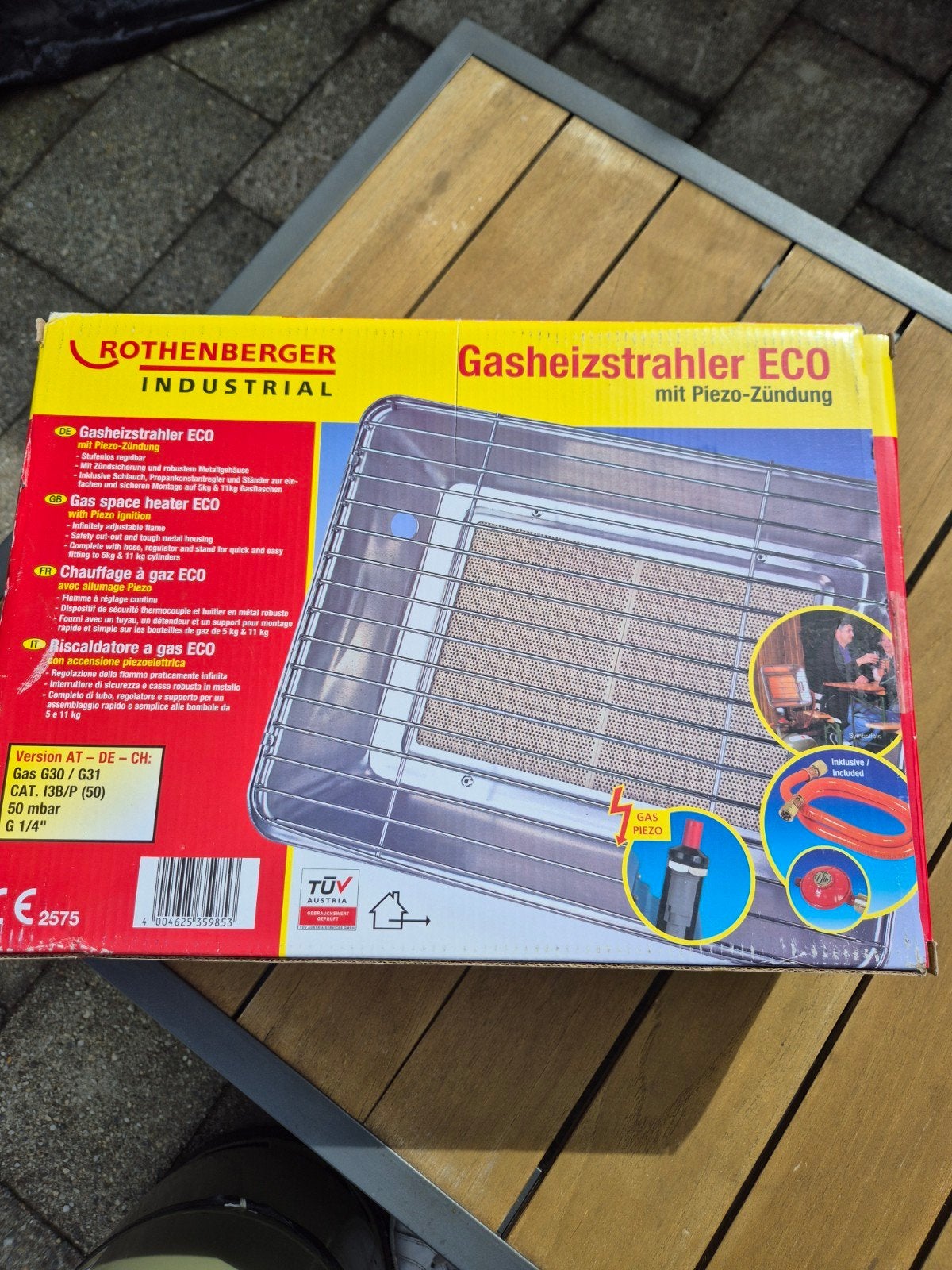 Rothenberger Gasstraalkachel ECO met Piëzo-ontsteking, Gas, Ophalen of Verzenden, Zo goed als nieuw, Vrijstaand