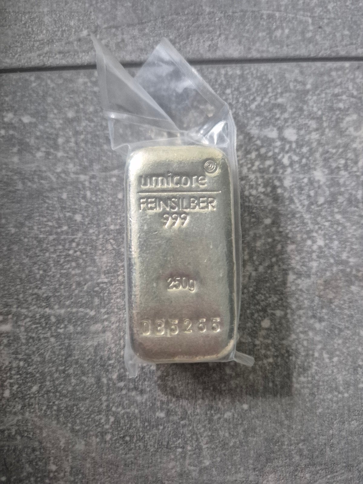 Unicore Feinzilver 999 - 250g Zilverbaar, Ophalen of Verzenden, Zilver