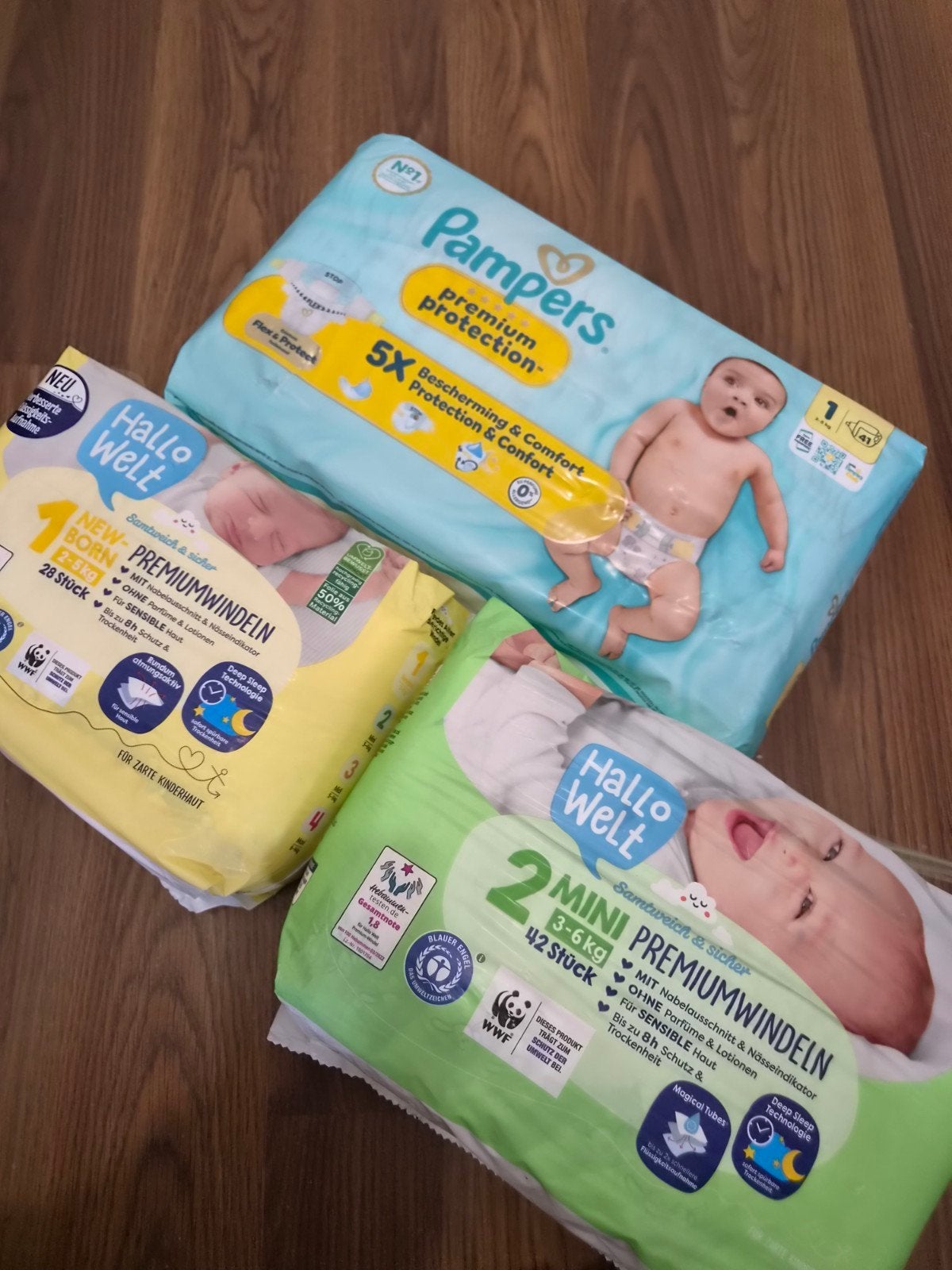 Pampers en Hallo Welt Premium Luiers - Diverse Maten, Ophalen, Nieuw