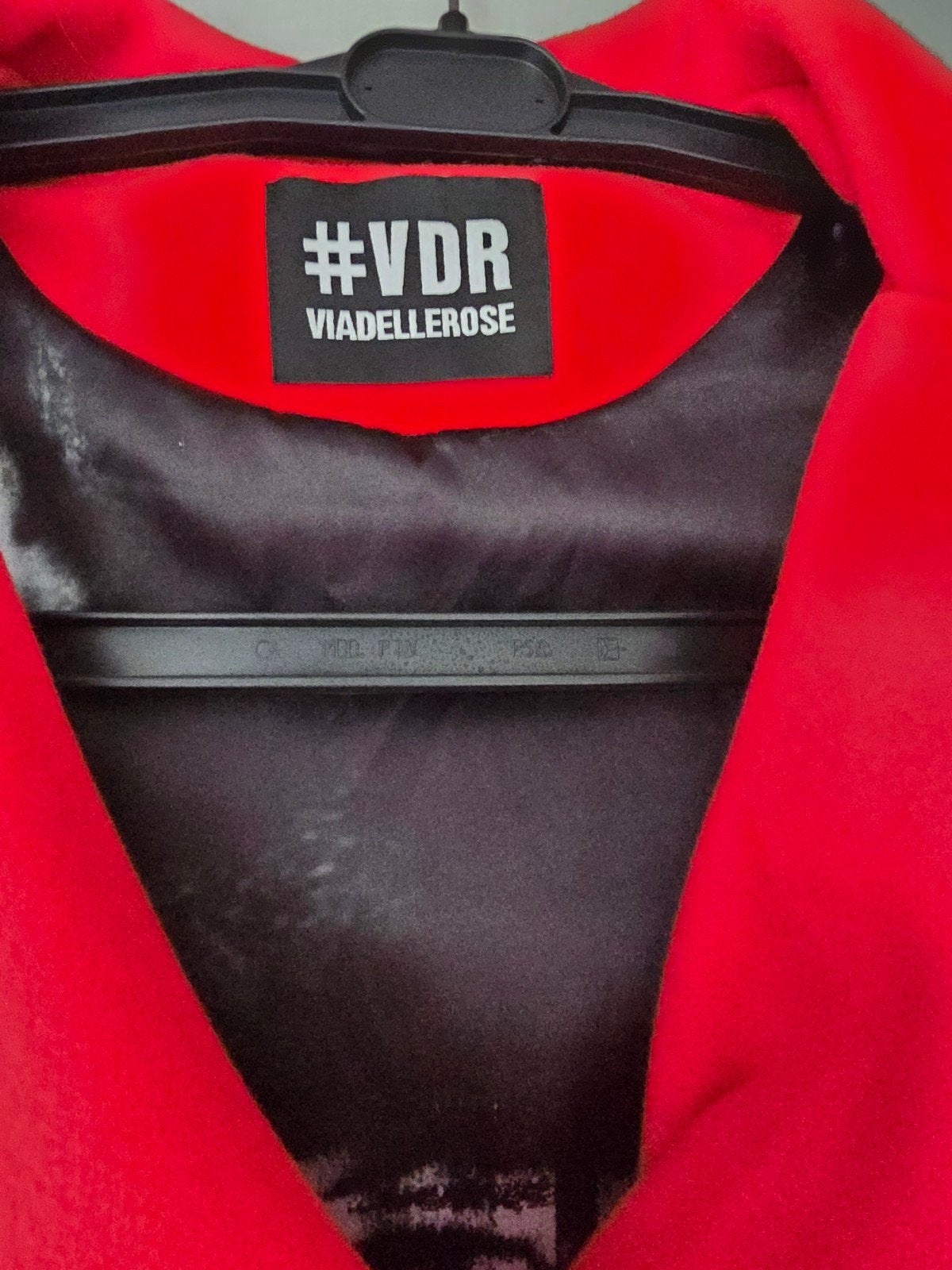 Rode enkellange winterjas van Viadellerose, Maat 38/40 (M), Verzenden, Viadellerose, Zo goed als nieuw