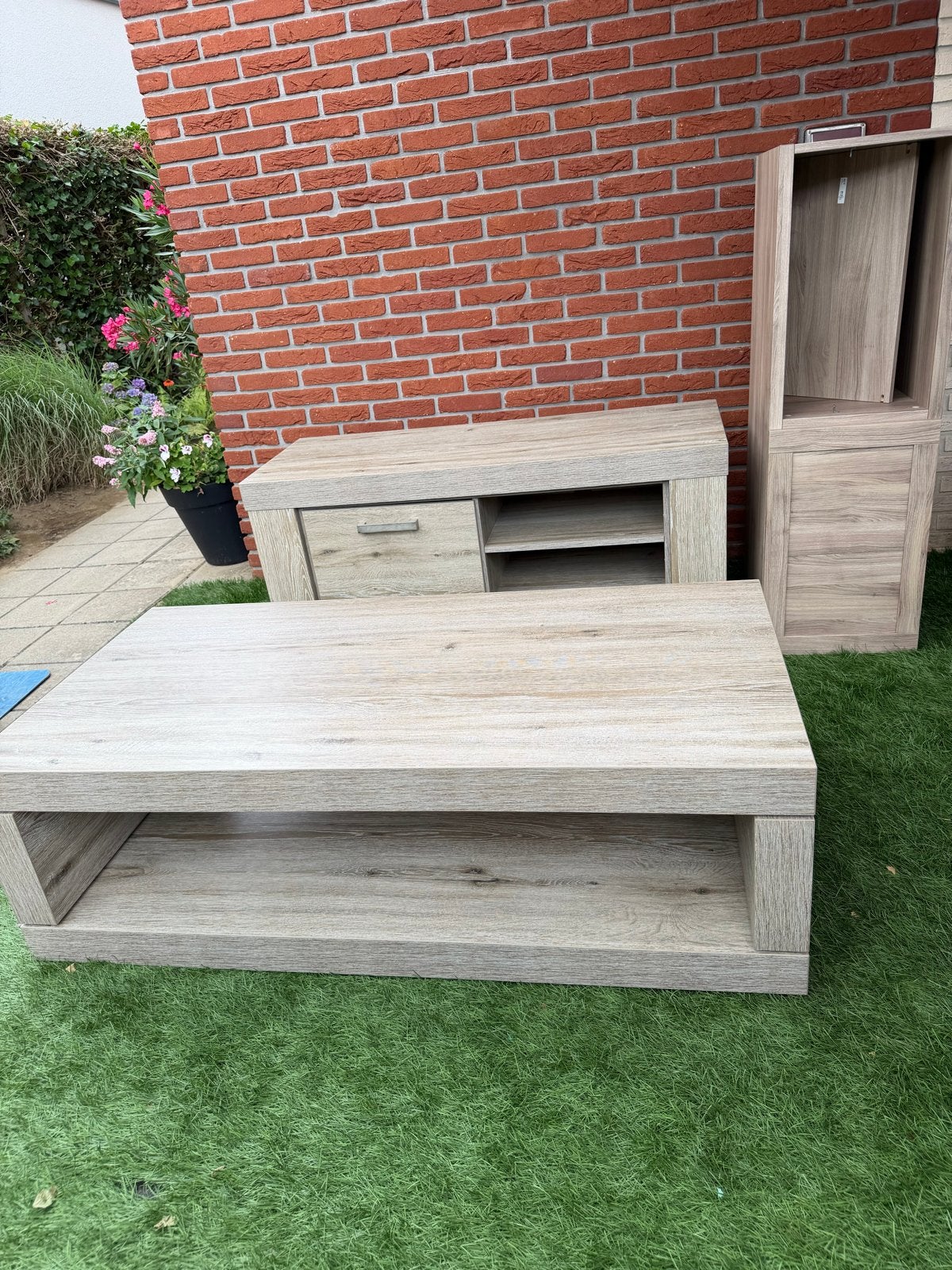Complete set: TV-kast, Dressoir en Hangkast (ook los te koop, Ophalen, Gebruikt, 100 tot 150 cm, Minder dan 100 cm