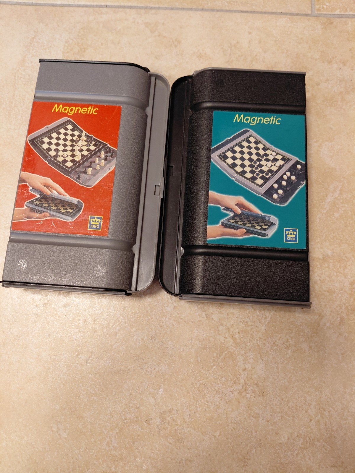 Magnetisch reis schaakspel - King, Gebruikt, Een of twee spelers, Ophalen of Verzenden, King
