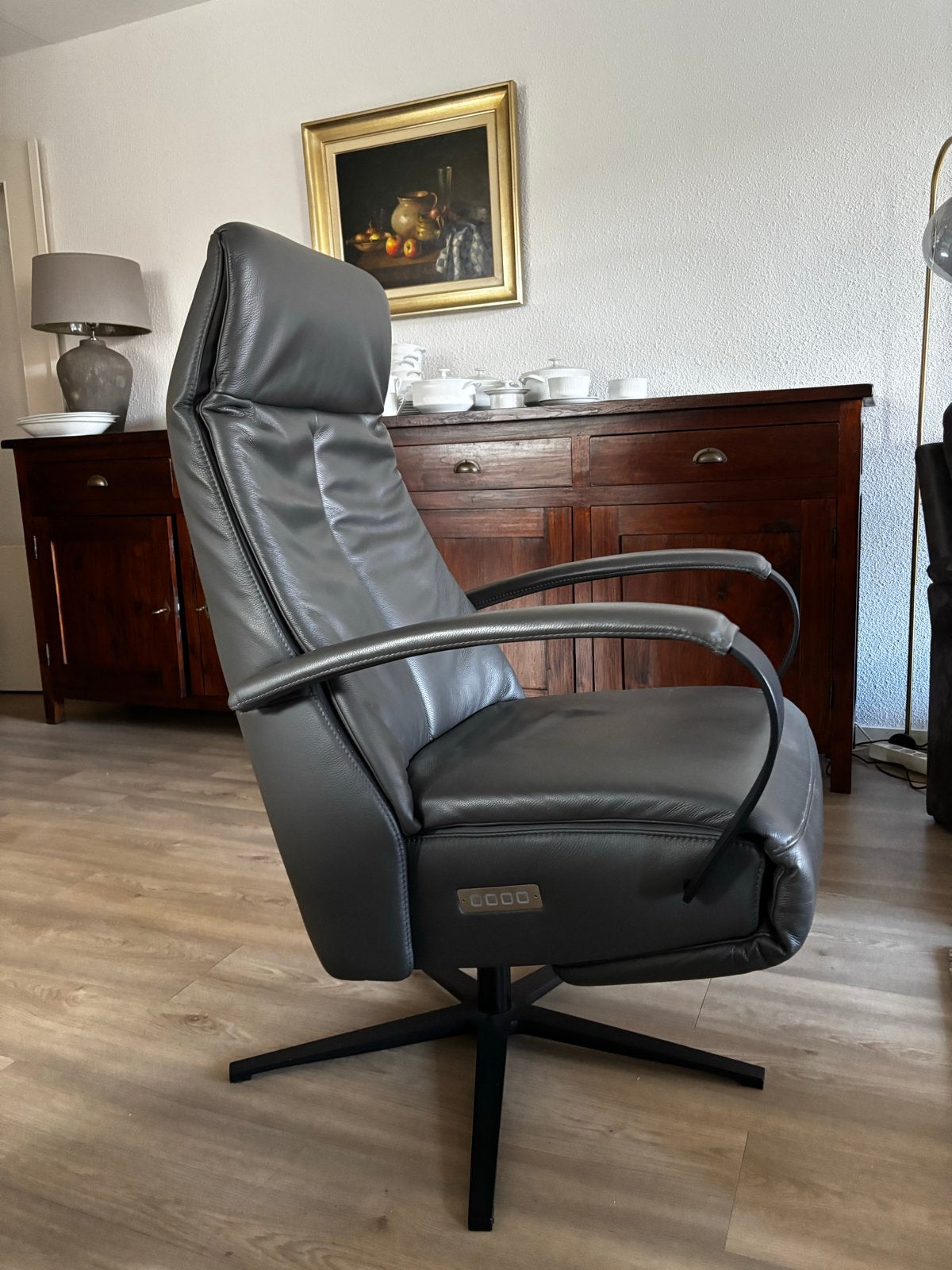 Prominent C-100 leren relaxfauteuil - Zo goed als nieuw, Ophalen, Zo goed als nieuw, 50 tot 75 cm, Leer