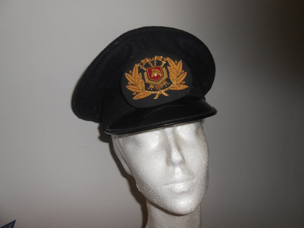 Vintage Brandweer pet / cap, Onbekend, Ophalen of Verzenden, Pet, 58 of 59 cm (L, 7¼ of ⅜ inch)