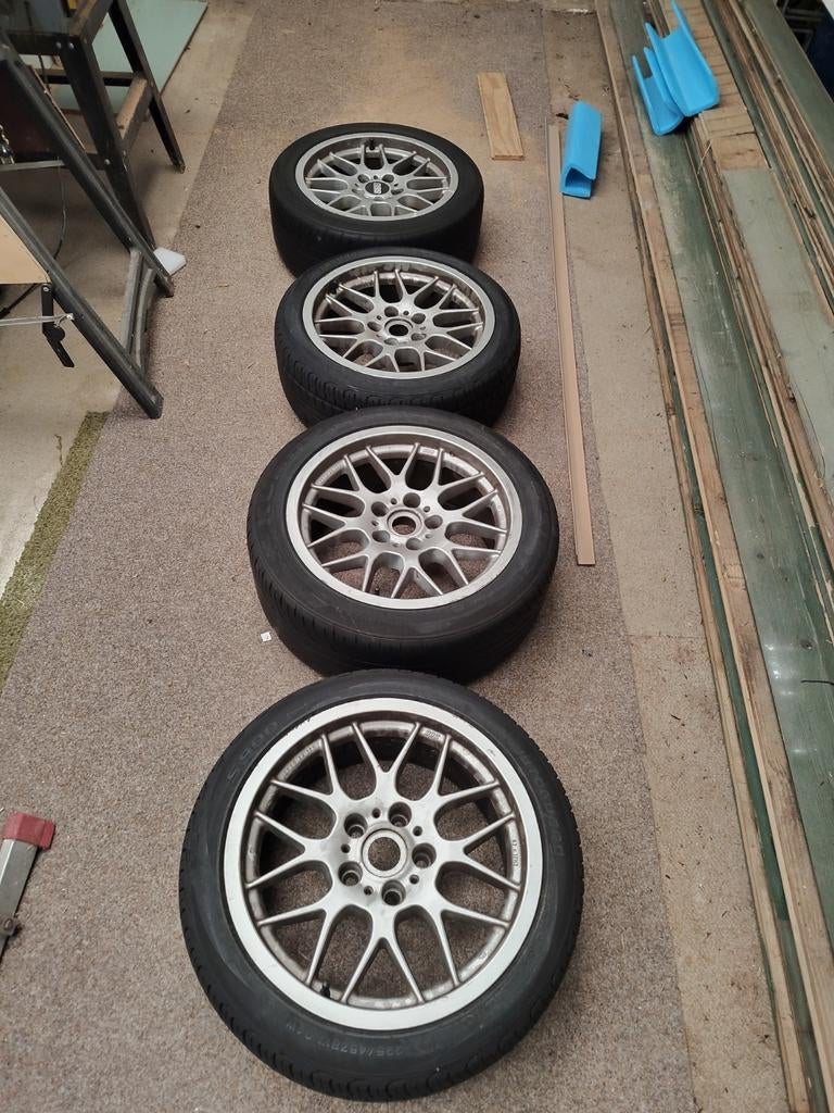 Originele set BBS RX 203 17" 5x120, Auto-onderdelen, Banden en Velgen, Ophalen, Gebruikt, Banden en Velgen, 17 inch