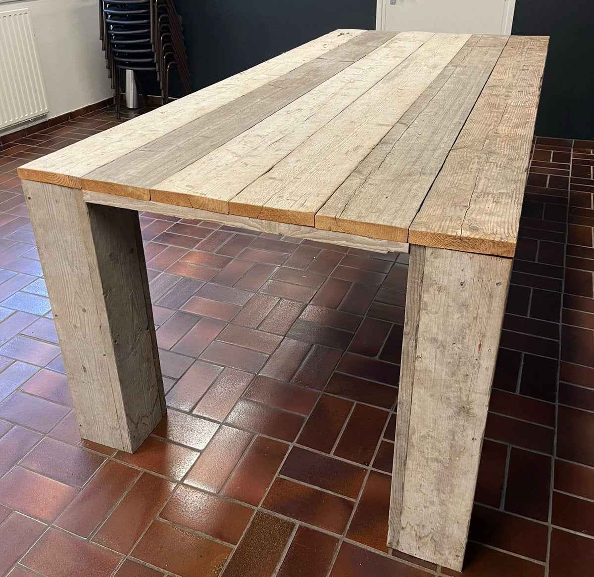 Steigerhouten tuintafel, Tuin en Terras, Tuintafels, Ophalen, Zo goed als nieuw, Rechthoekig, Hout