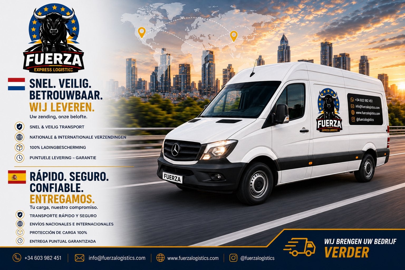 FUERZA EXPRESS LOGISTIC – TRANSPORT, 33 - 40 uur, Overige niveaus, Vanaf 10 jaar, Overige vormen