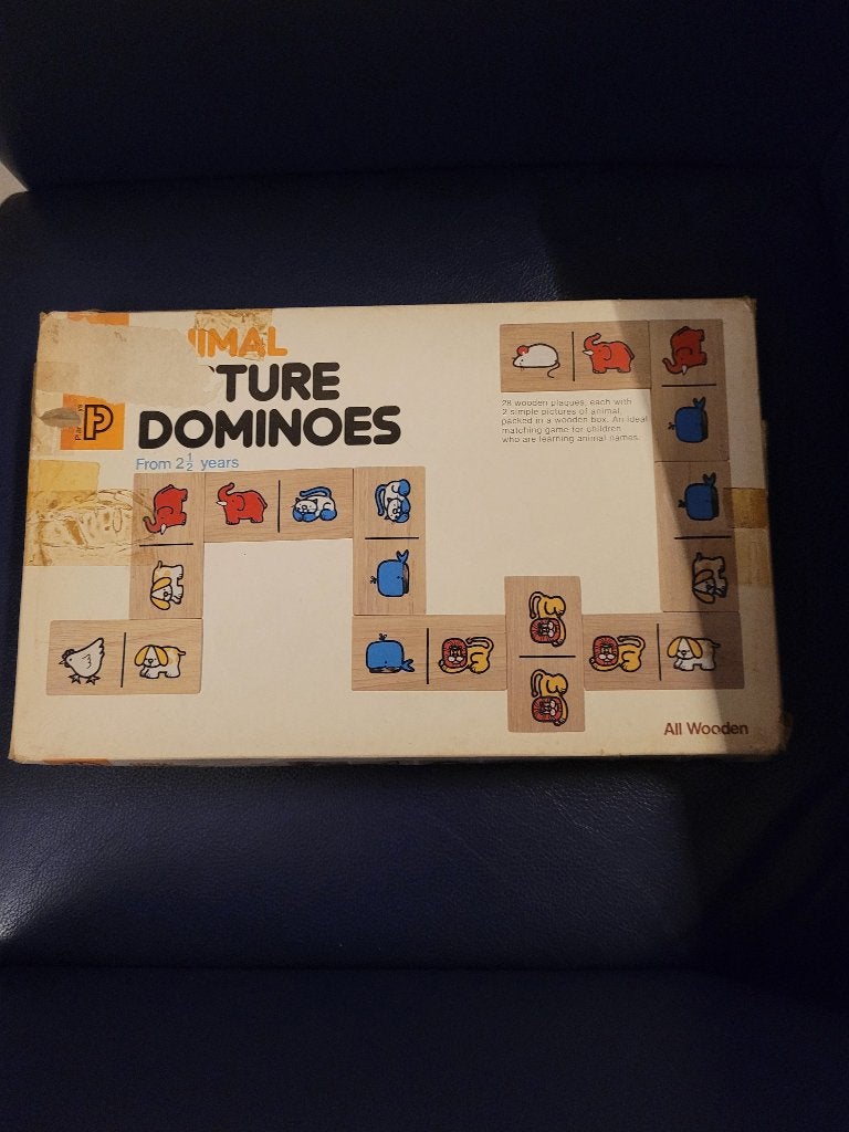 Houten Nijntje domino spel, 2 tot 4 jaar, Zo goed als nieuw, Van hout, Meer dan 50 stukjes