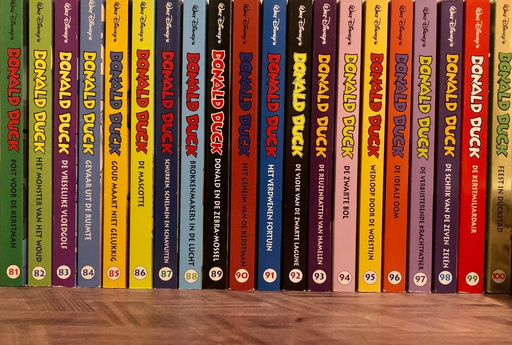 Prachtige complete set Donald Duck pockets deel 81 t/m 100!, Complete serie of reeks, Ophalen of Verzenden, Zo goed als nieuw