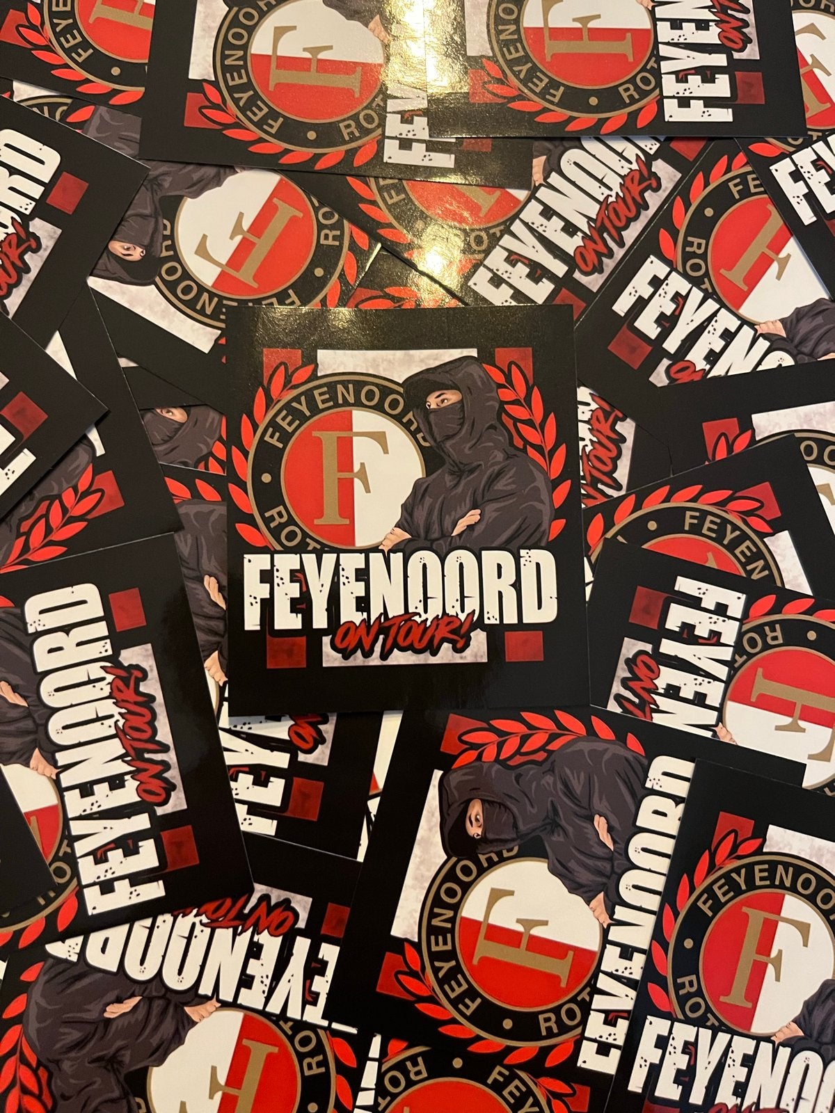 Feyenoord Stickers: On Tour & Fuck Ajax, Ophalen of Verzenden, Nieuw, Meerdere stickers