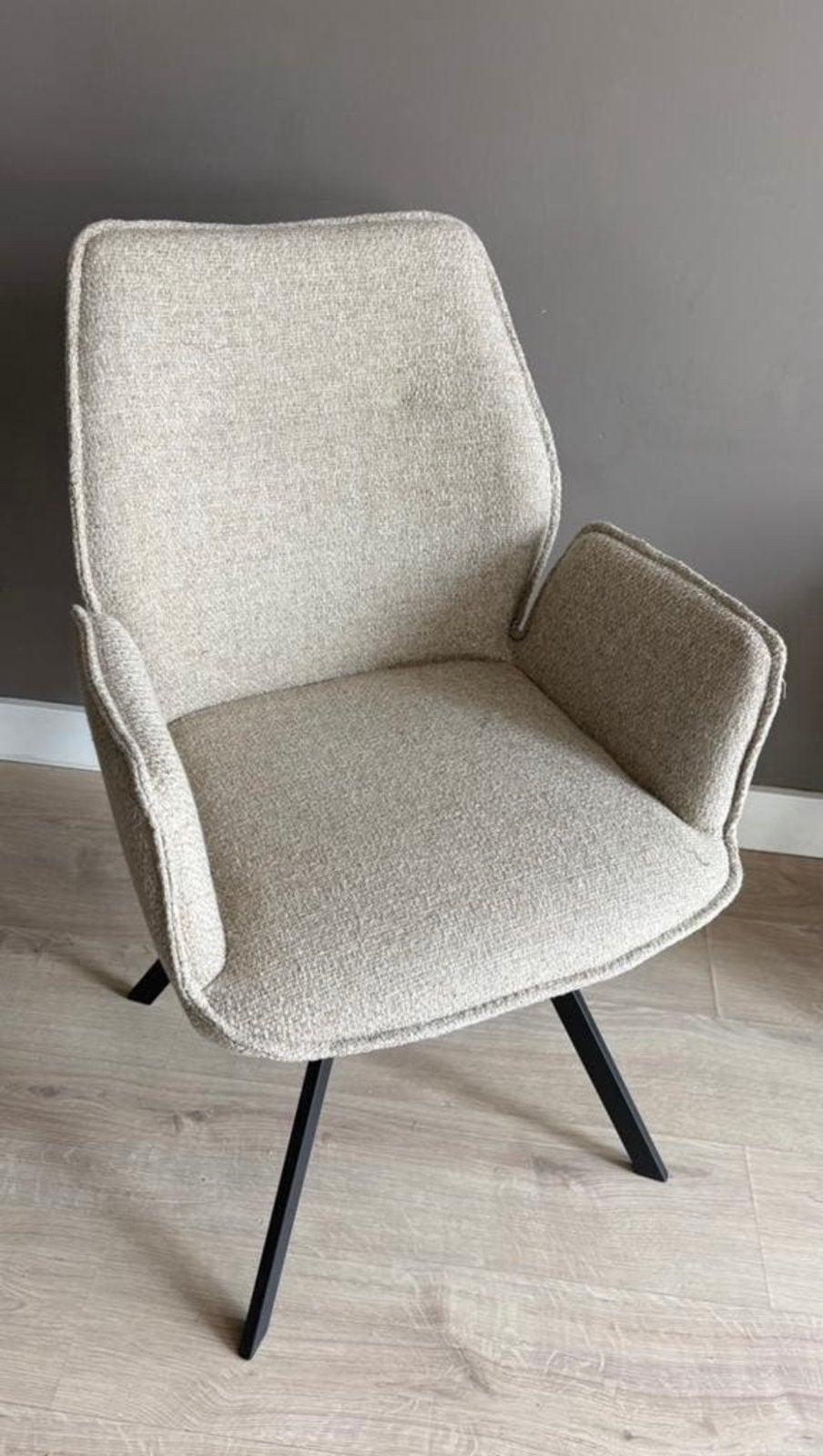 4 x eetkamerstoel Raffy Leen Bakker beige, Ophalen, Zo goed als nieuw, Overige kleuren