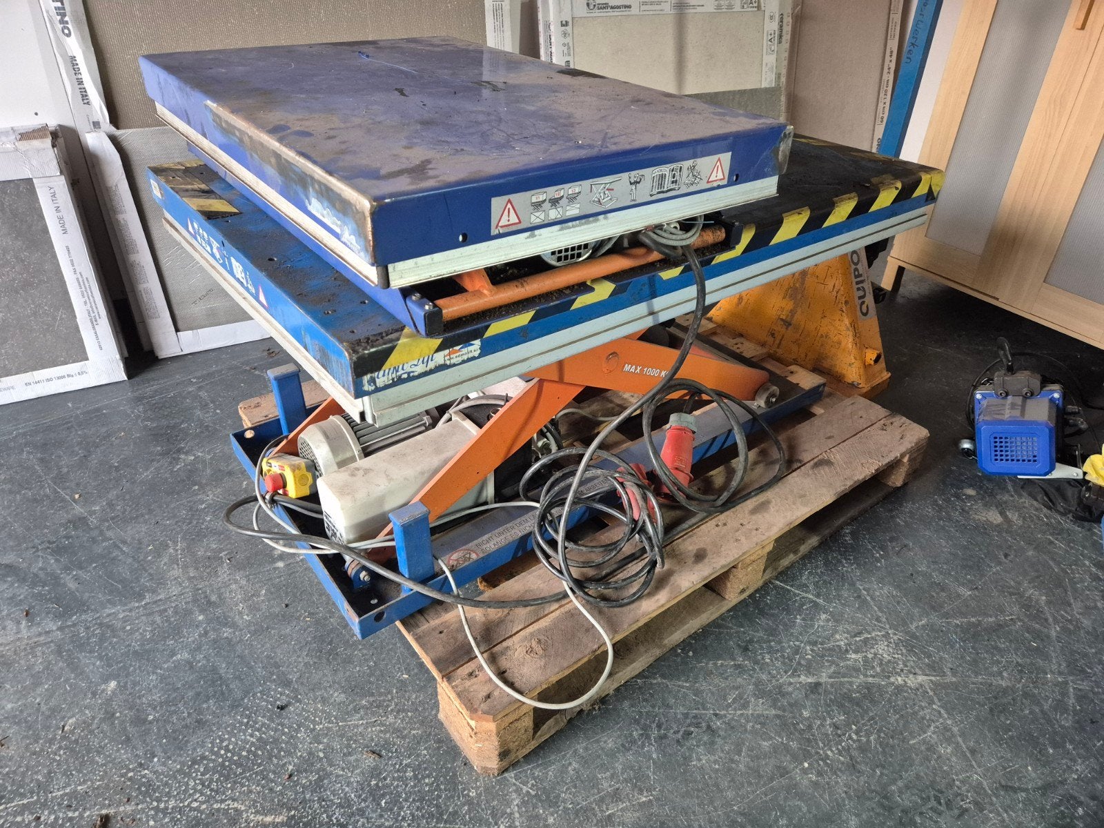 Schaarheftafel EdmoLift 1000kg 800x1200x, Ophalen, Gebruikt