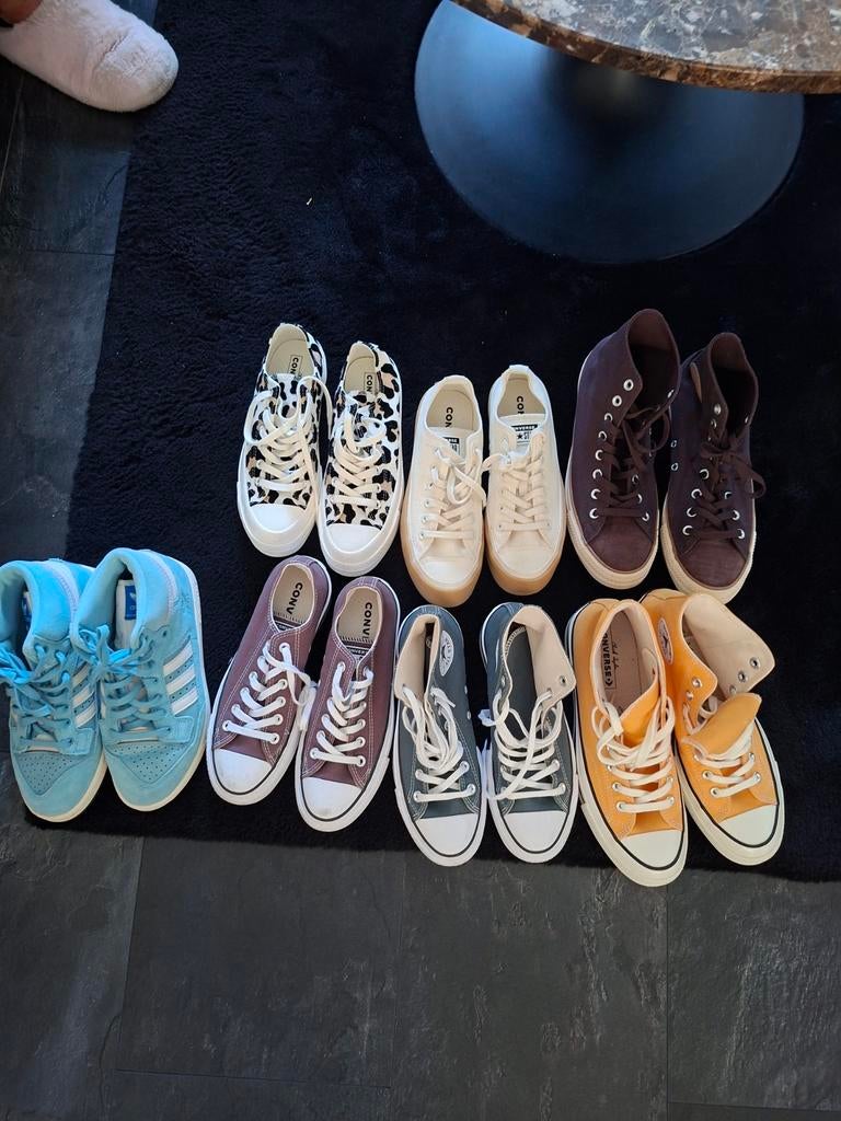 7 paar nieuwe schoenen: 6x Converse, 1x Adidas ., Kleding | Heren, Schoenen, Overige kleuren, Verzenden, Converse, Nieuw