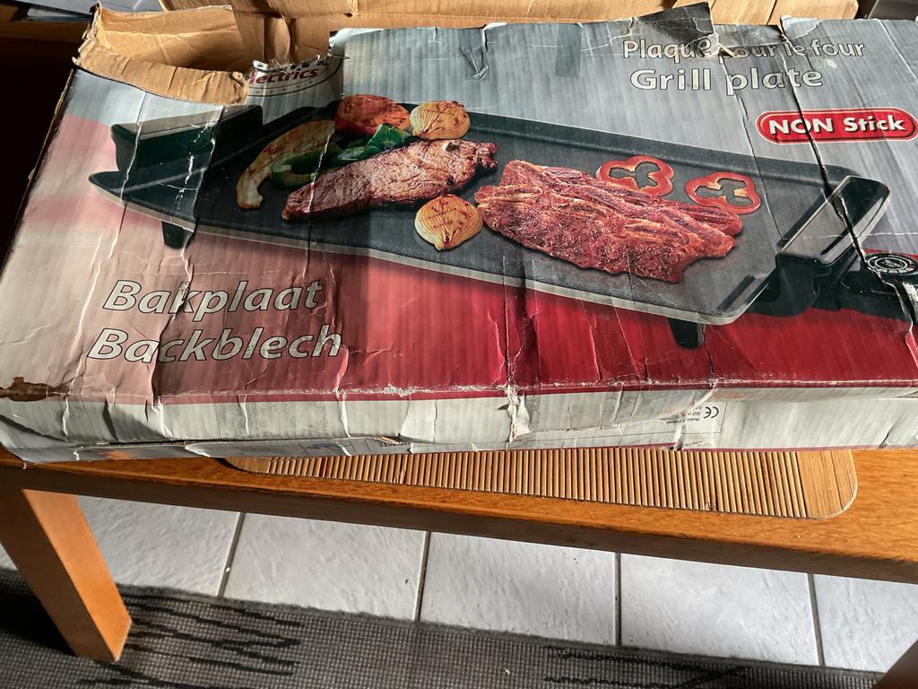 Gourmetstel / Grillplaat - Elektrisch, Anti-aanbak, Antiek en Kunst, Antiek | Lampen, Ophalen of Verzenden