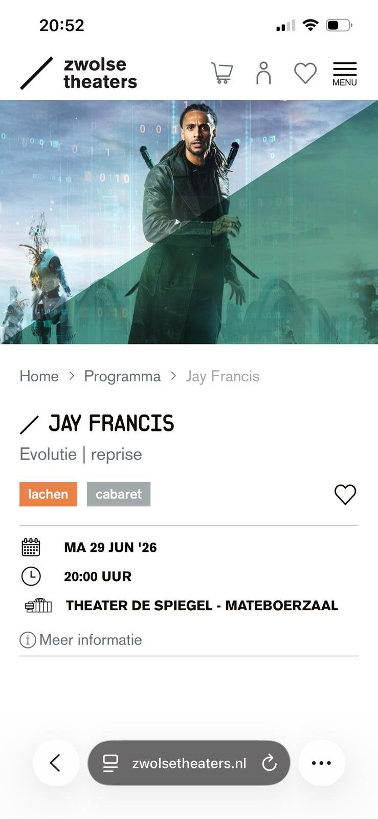 Cabaretier Jay Francis, Twee personen, Juni