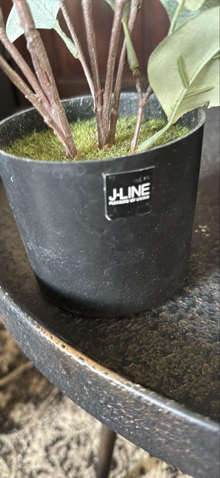 J-Line Kunstplant Eucalyptus in Pot - Zo goed als nieuw, Ophalen, Binnen, Groen, Kunstplant