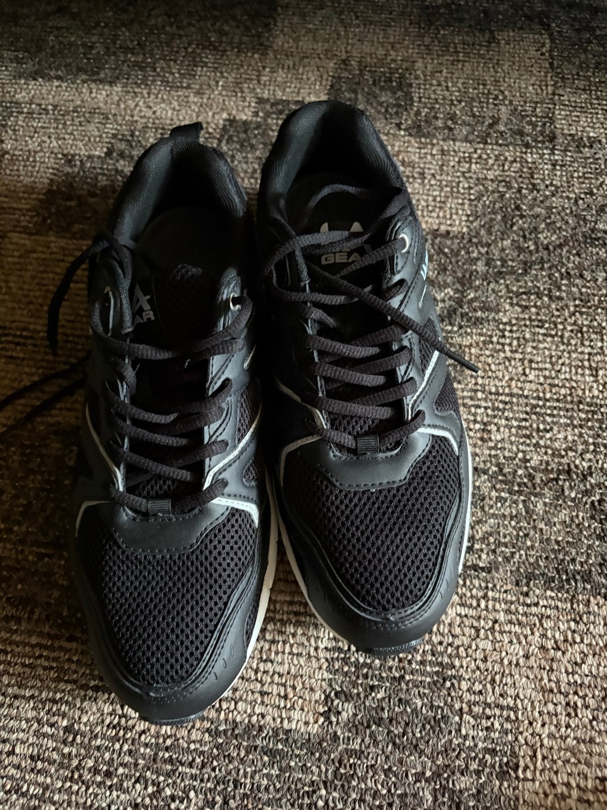 Nieuwe zwarte herensneakers La Gear, maat 42, te koop., Zwart, Nieuw, Ophalen of Verzenden, Sneakers of Gympen